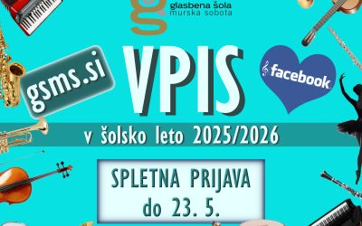 Vpis v Glasbeno šolo Murska Sobota